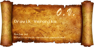 Oravik Veronika névjegykártya